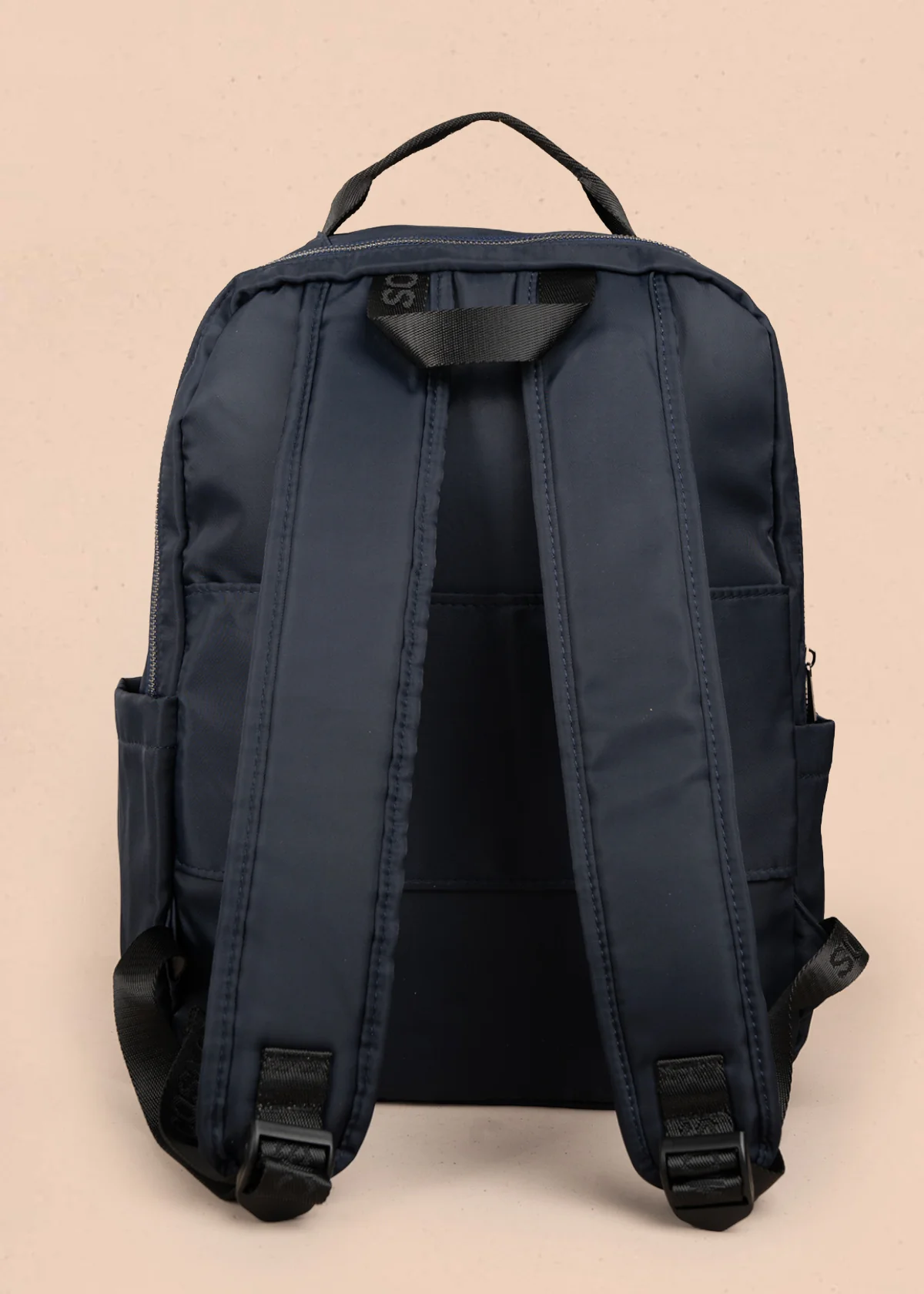 Morral color azul en textil con bolsillos delanteros 106298 - Image 4
