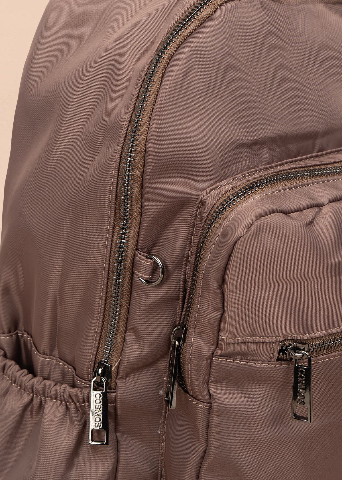 Morral color chocolate con bolsillos delanteros 106296 - Image 3