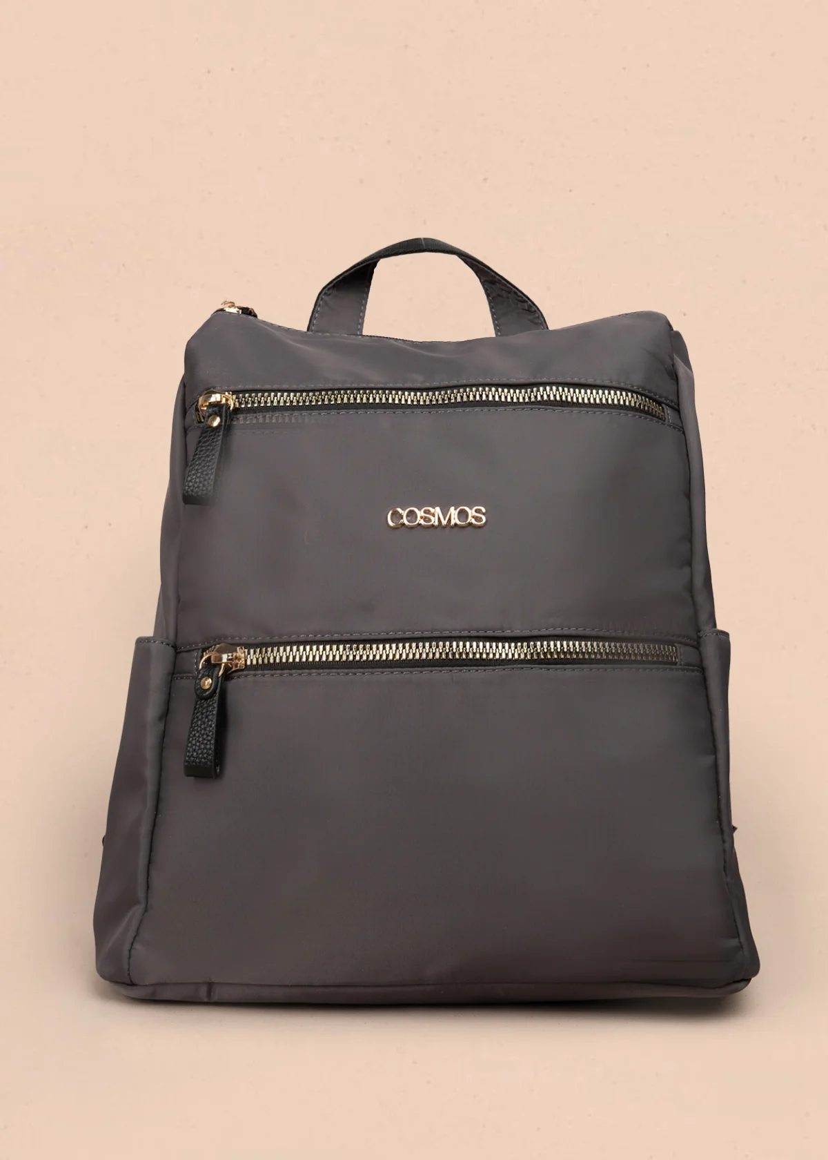 Morral color gris con doble bolsillo frontal 106979