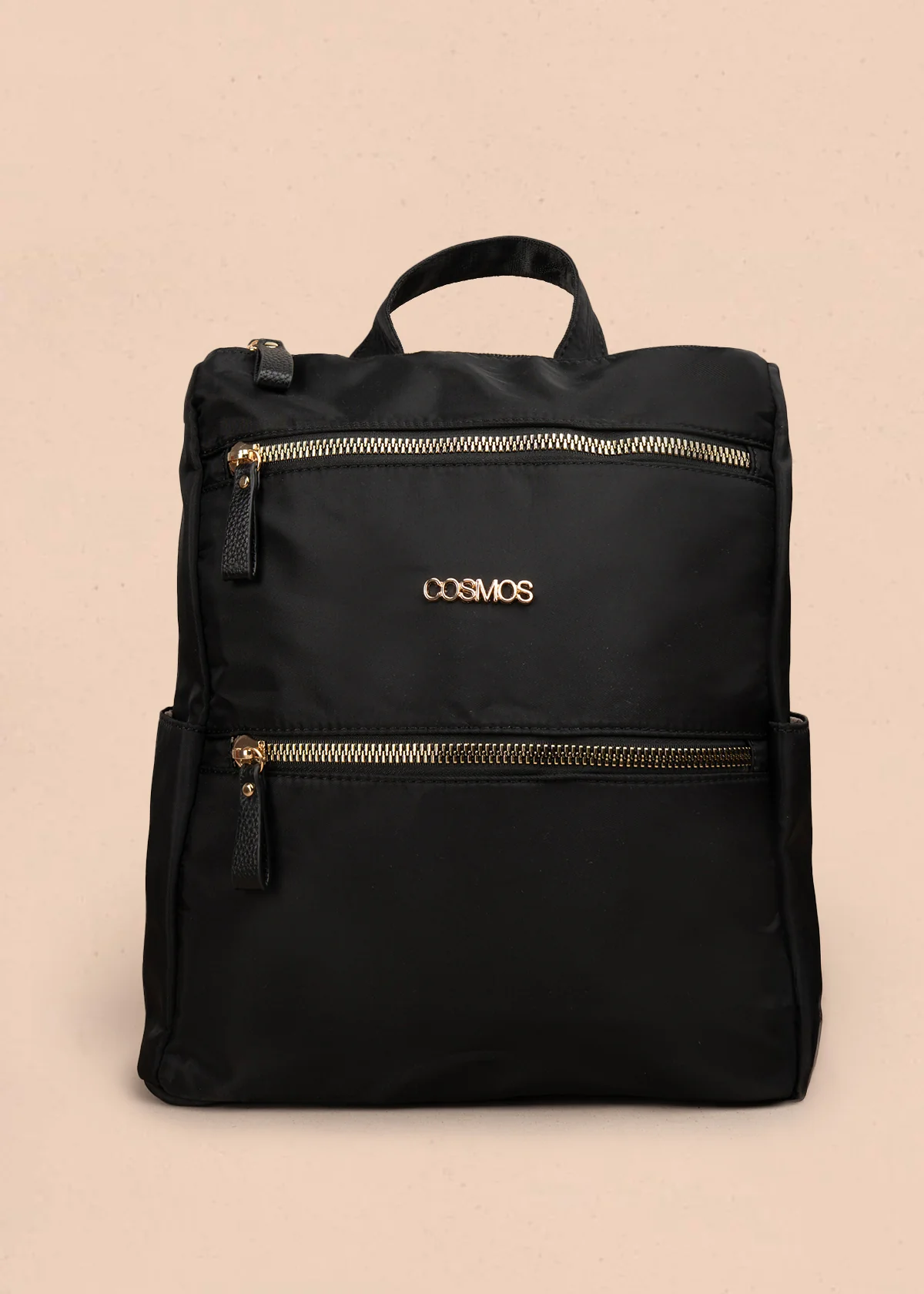 Morral color negro con doble bolsillo frontal 106979