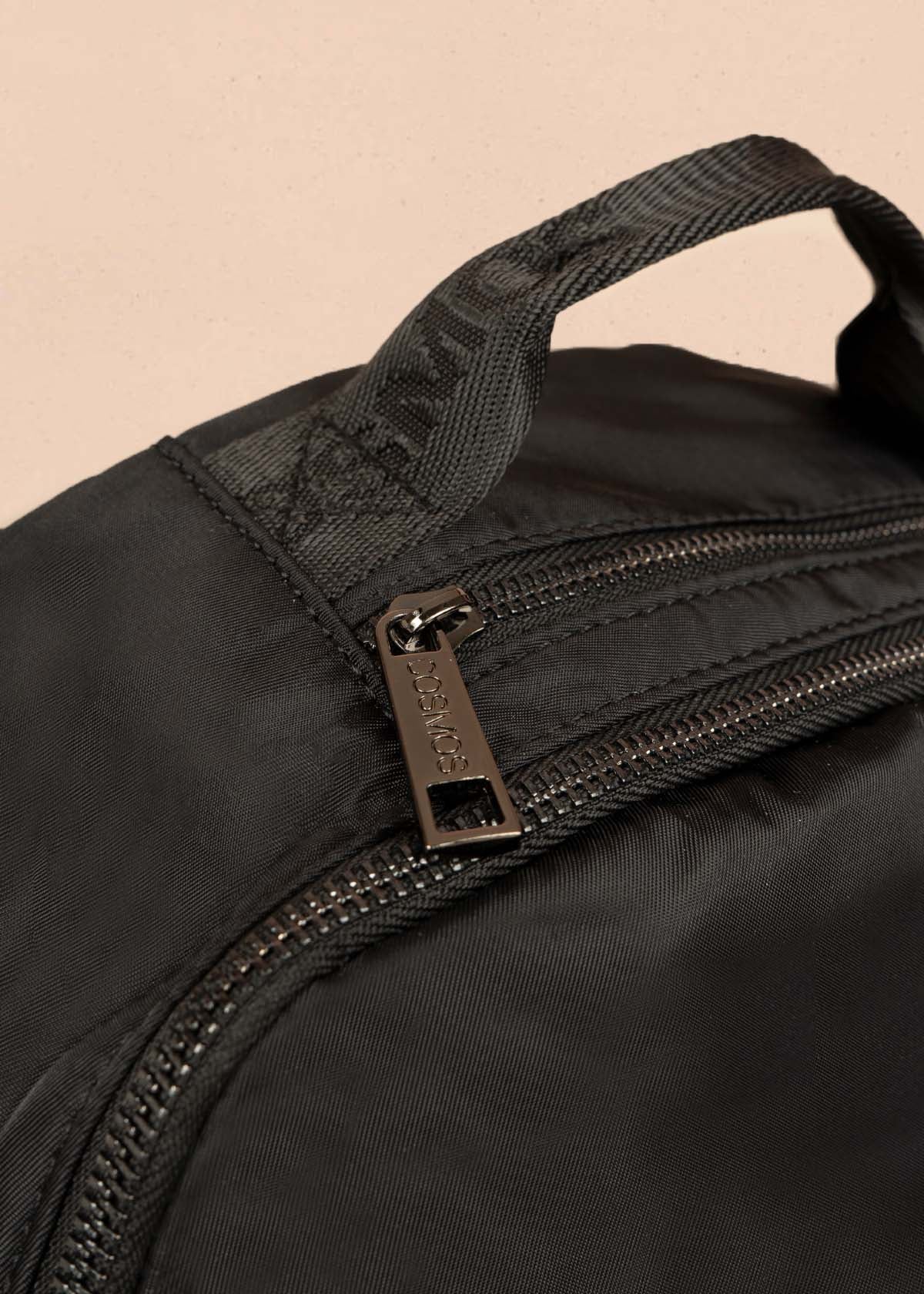 Morral color negro con bolsillos delanteros 106296 - Image 3
