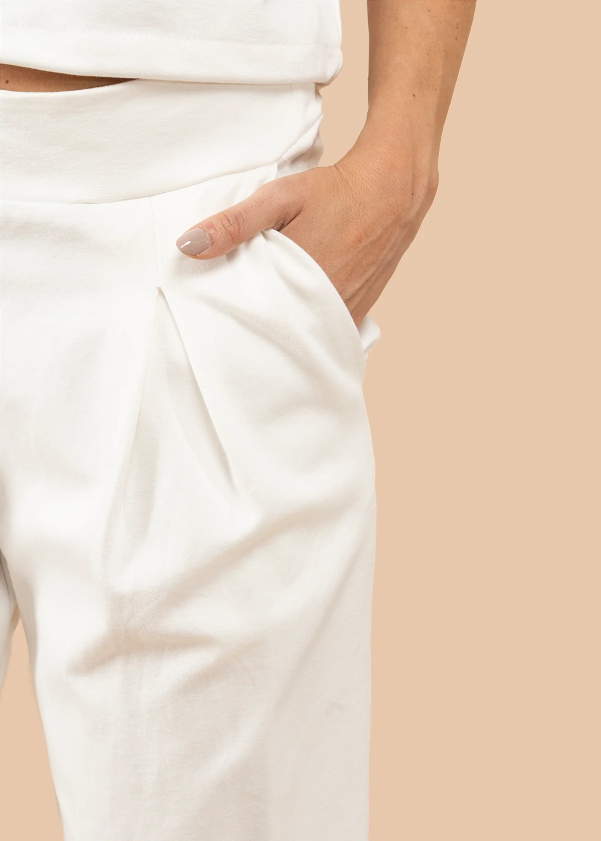 Pantalón color blanco con pinzas 105803 - Image 5