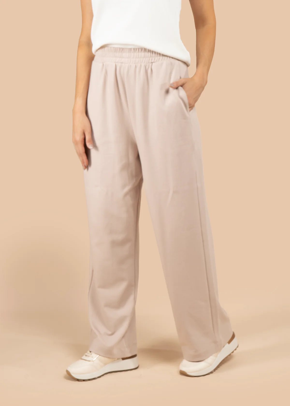 Pantalón color camel con pretina elástica 105849 - Image 2