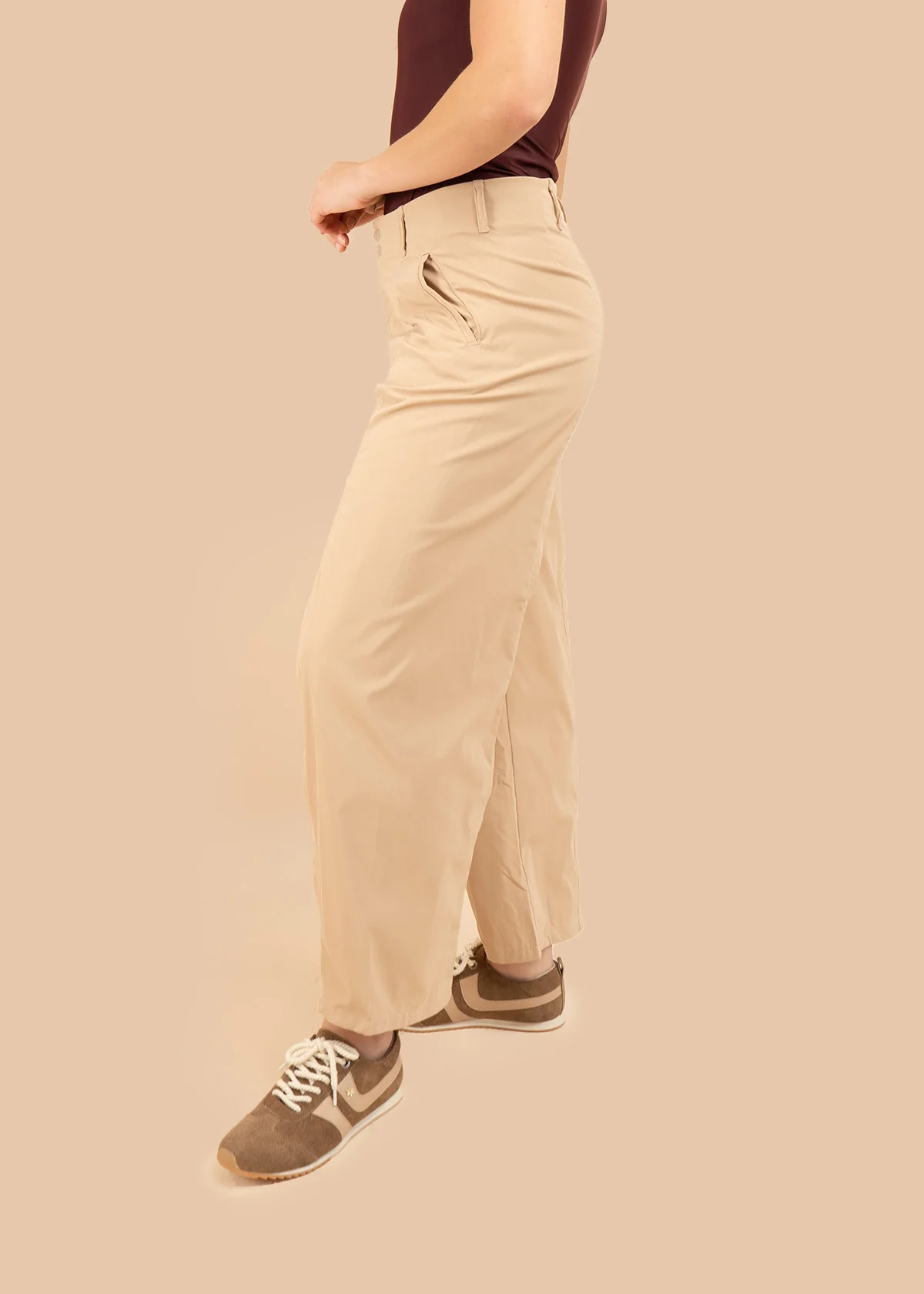 Pantalón color caqui bota ancha 106317 - Image 2