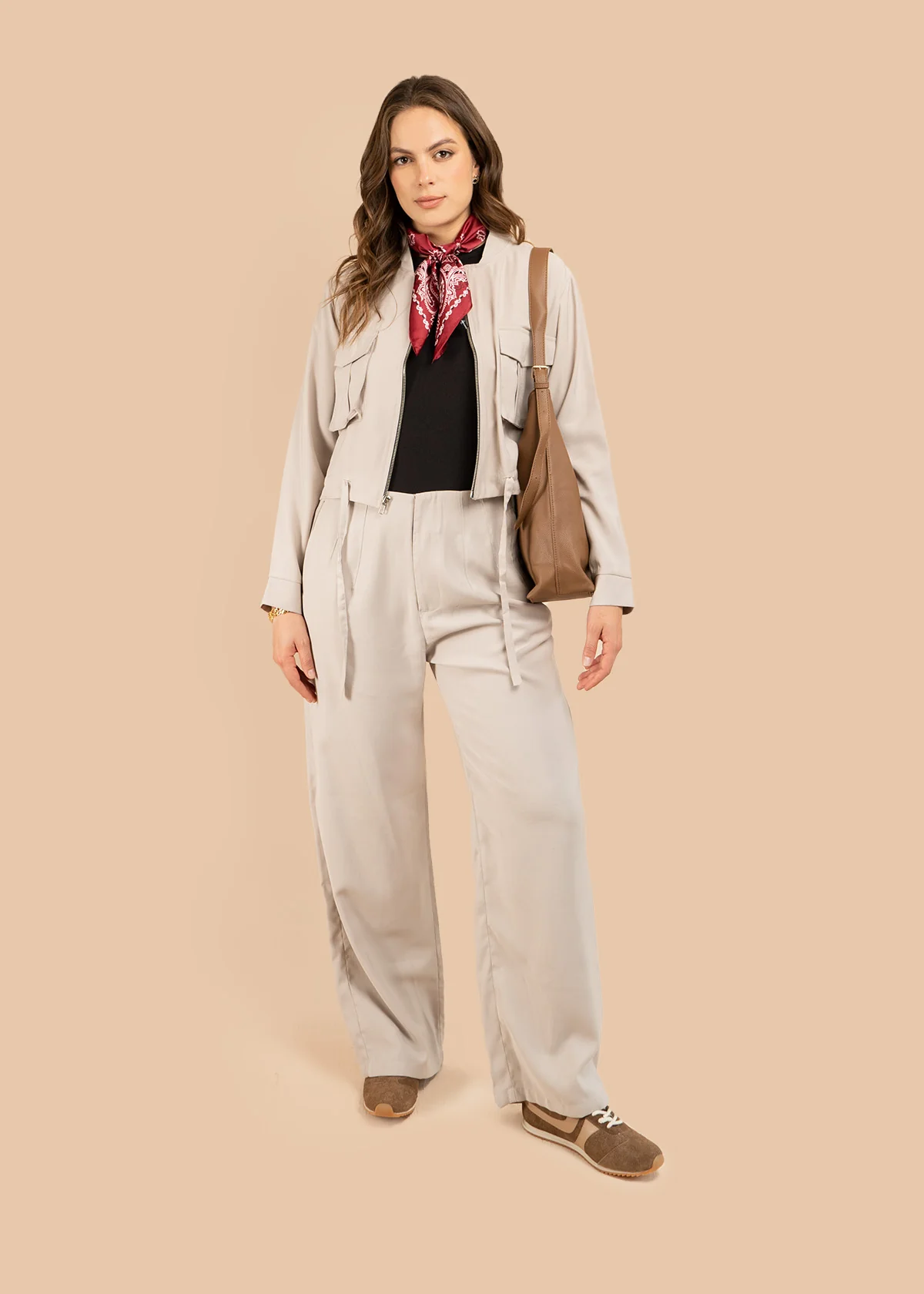 Pantalón color caqui bota recta 106351 - Image 2
