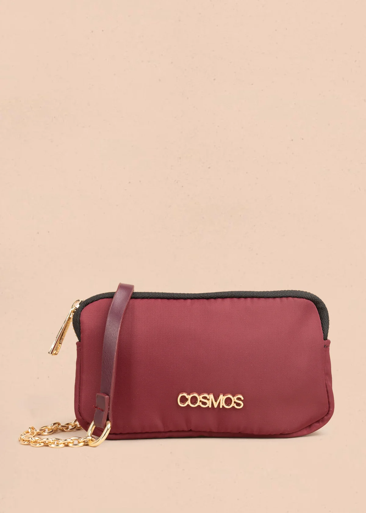 Porta celular color vinotinto con cadena 106970