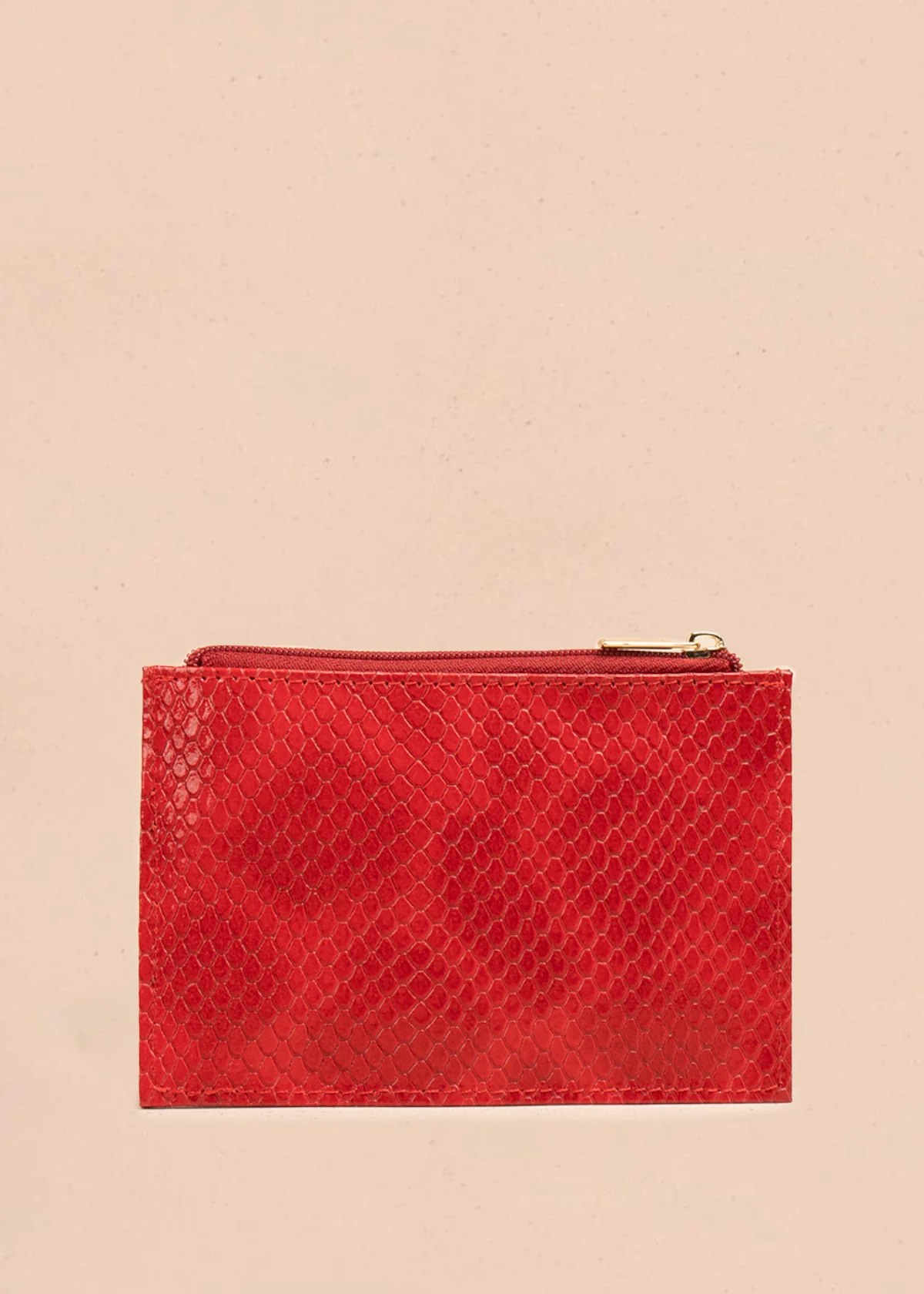 Portadocumentos en cuero color rojo con textura pitón 106642 - Image 5