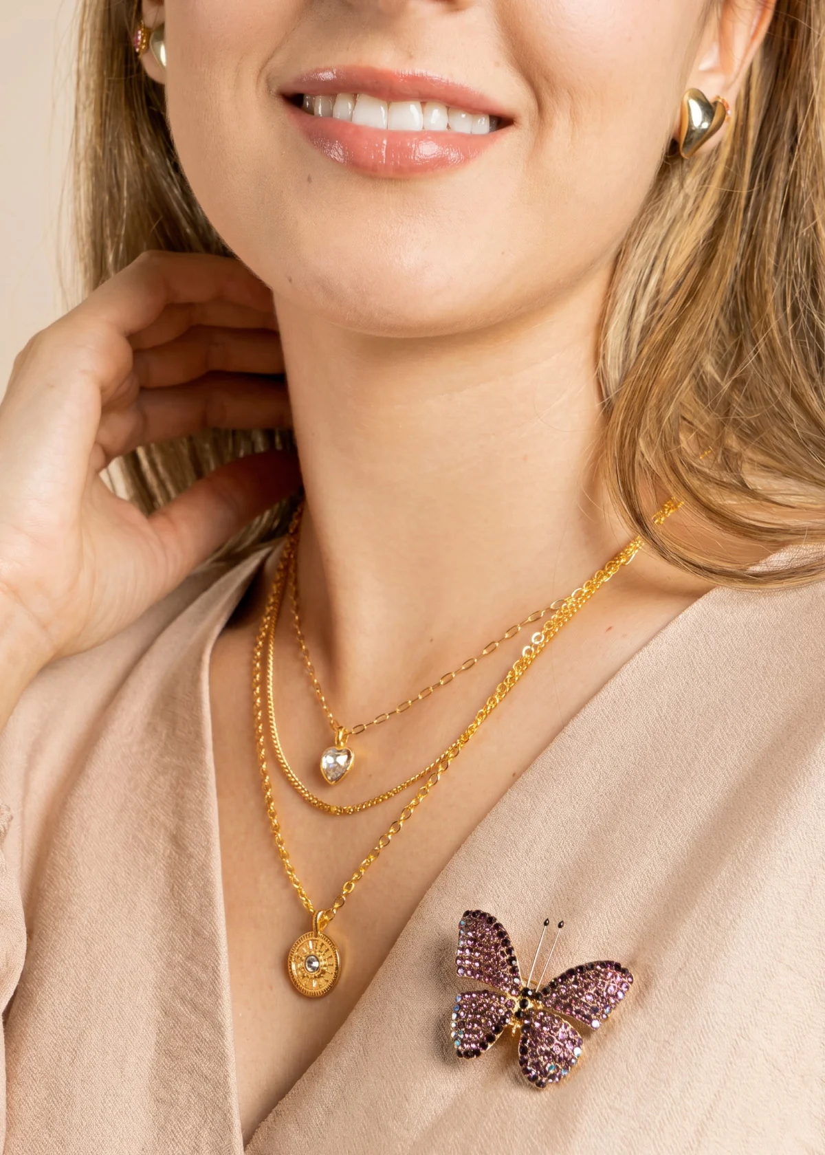 Prendedor de mariposa color rosa 106827 - Image 2