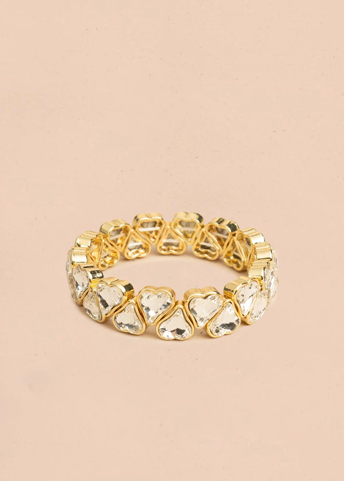 Pulsera color dorado en eslabón de corazones 106400 - Image 4