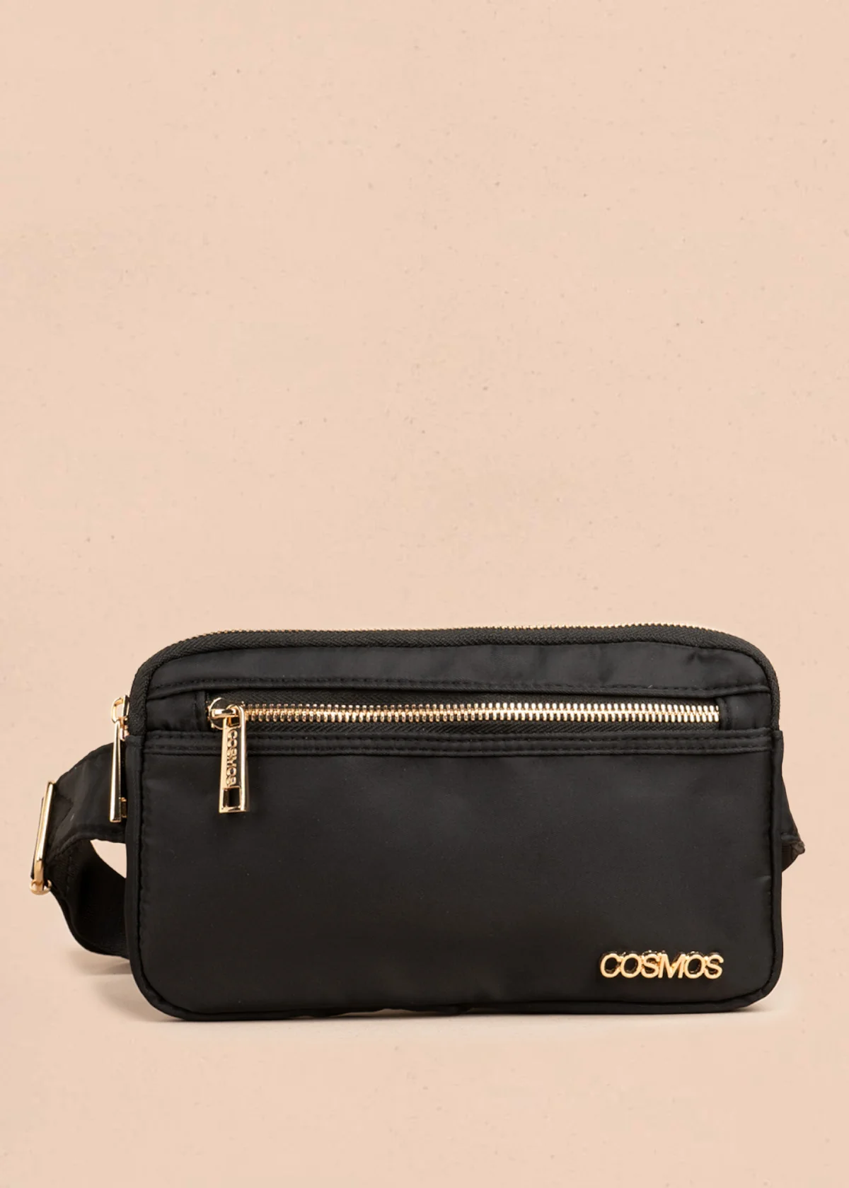 Riñonera color negro con bolsillo frontal 106803
