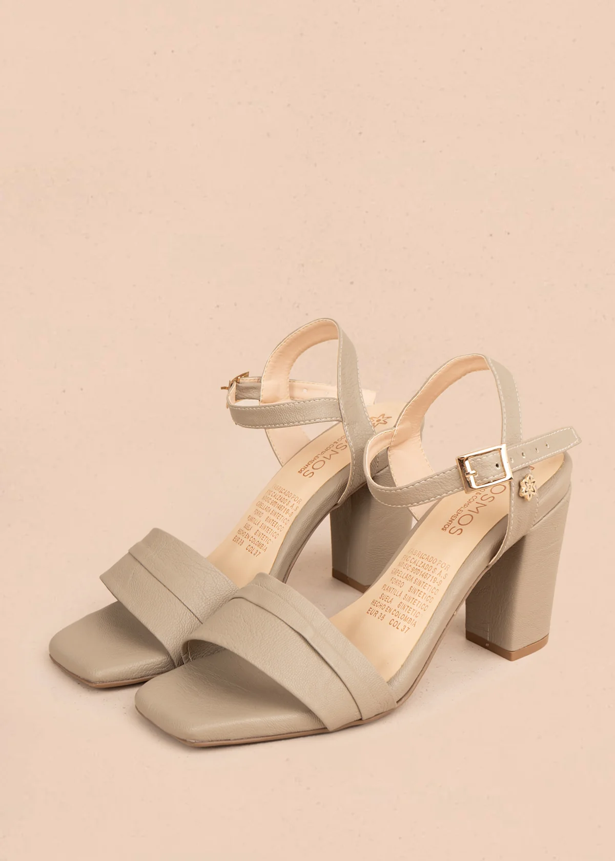 Sandalias altas color taupe 106090 - Image 2