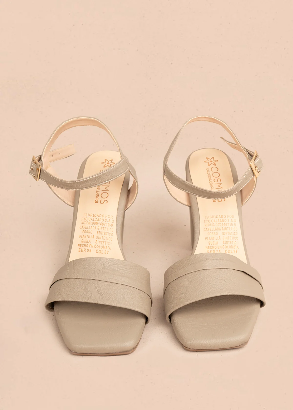 Sandalias altas color taupe 106090 - Image 3