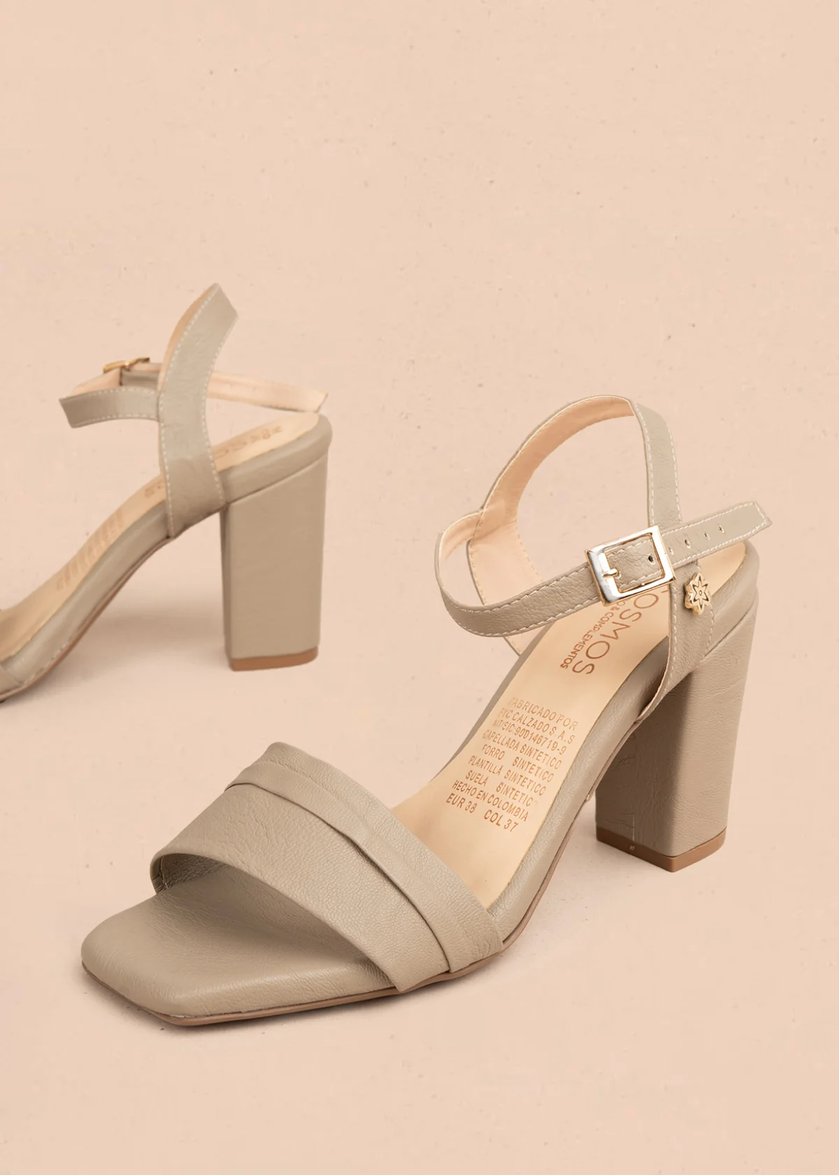 Sandalias altas color taupe 106090 - Image 4