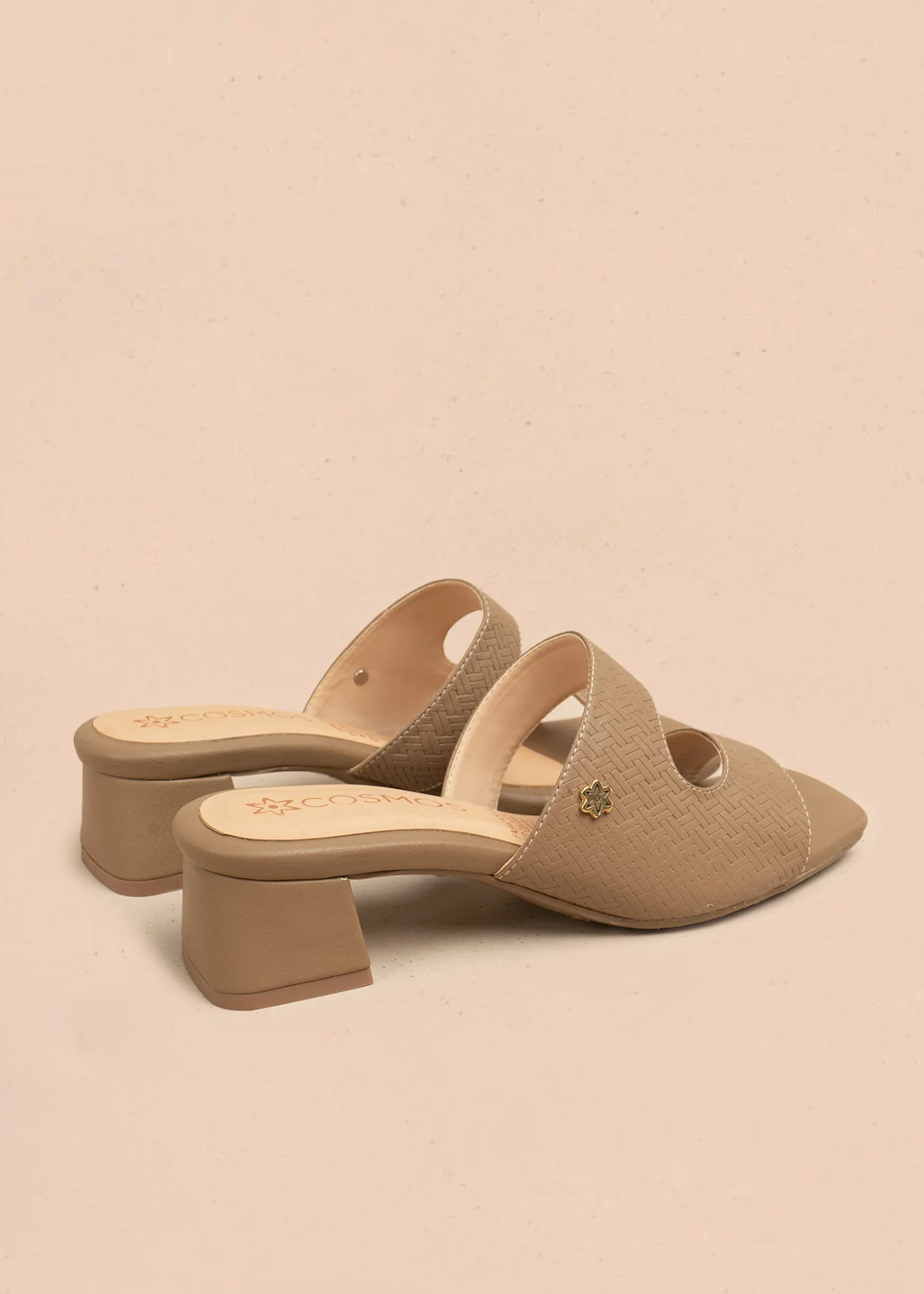 Sandalias color taupe con textura trenzada 106528 - Image 5