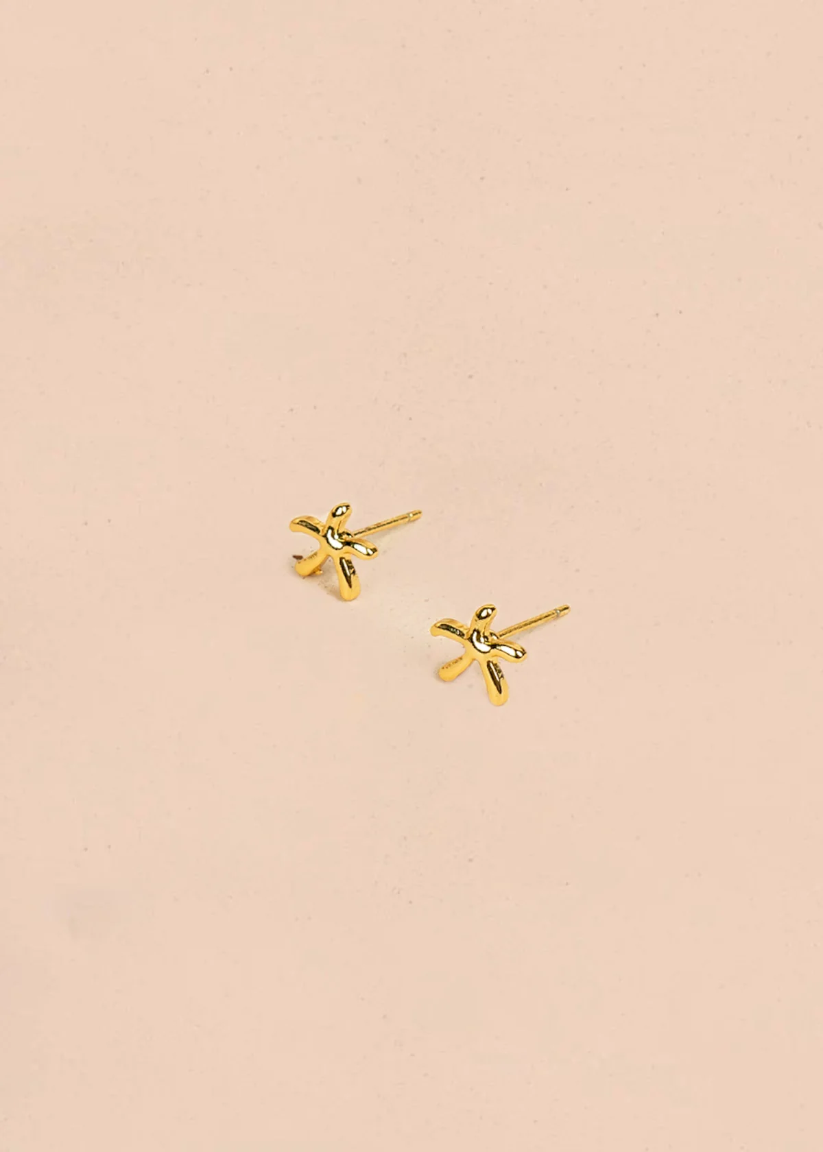 Set x3 aretes color dorado estrella y piedras 106357 - Image 3