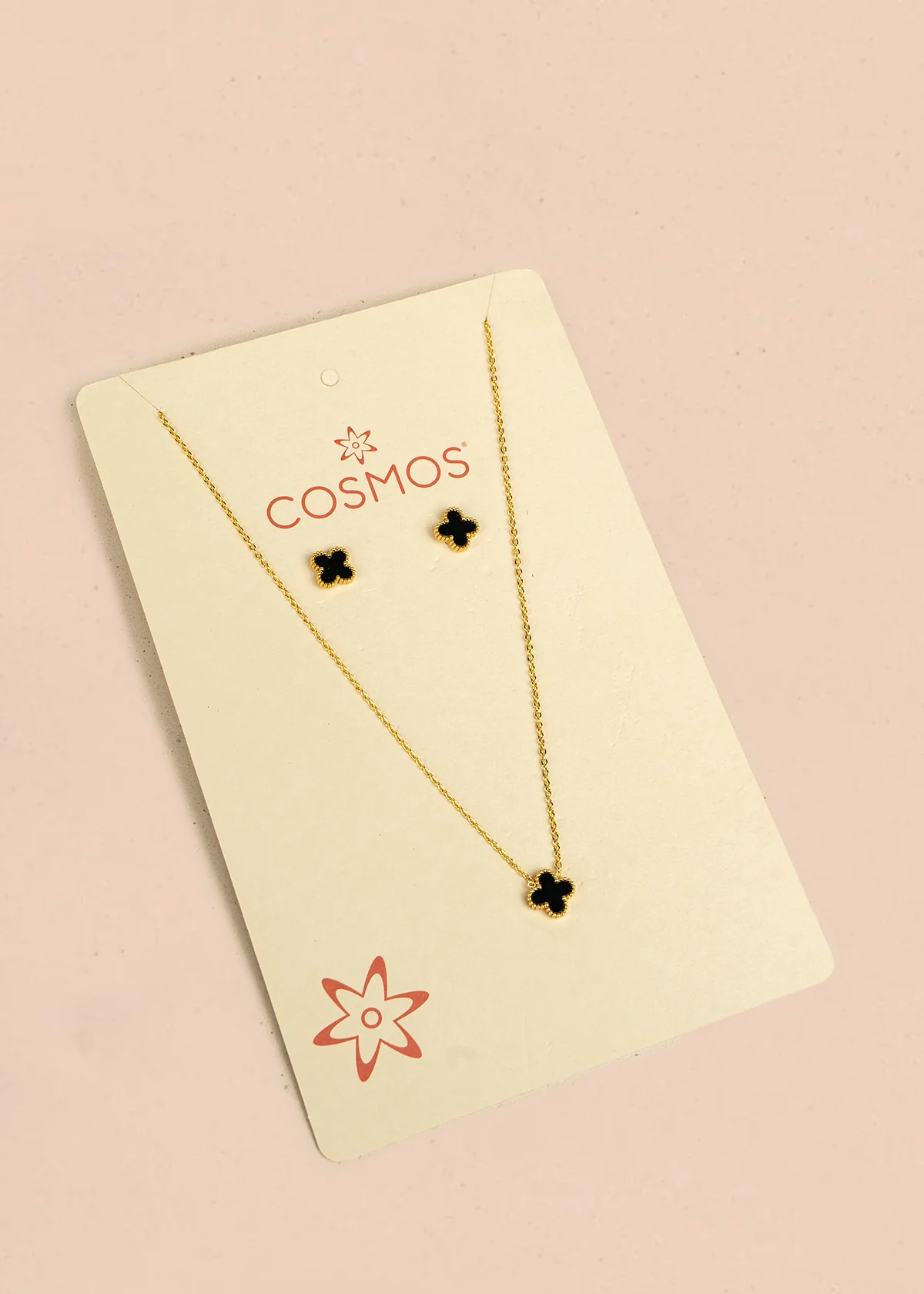 Set collar + aretes de trébol midi color negro 106356 - Image 5