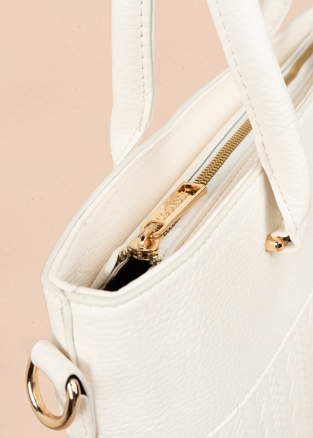 Bolso tipo shopping color crema con grabado tipo espiga 106289 - Image 4