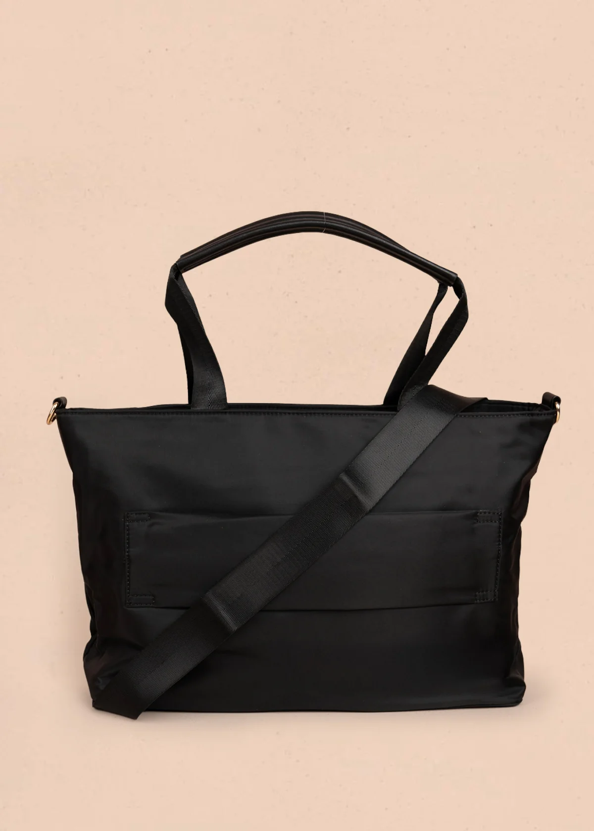 Bolso tipo shopping color negro con bolsillo frontal 106290 - Image 5