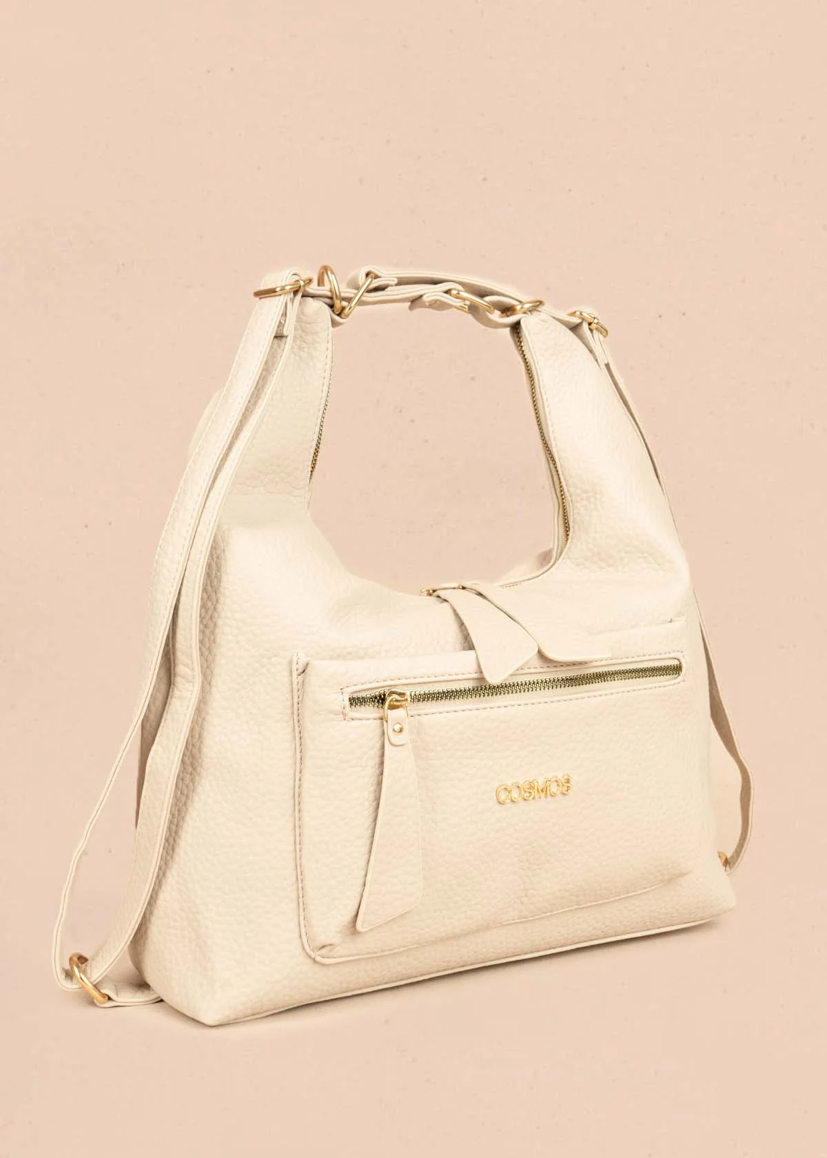 Bolso tipo shopping color beige silueta hobo 106330 - Image 3