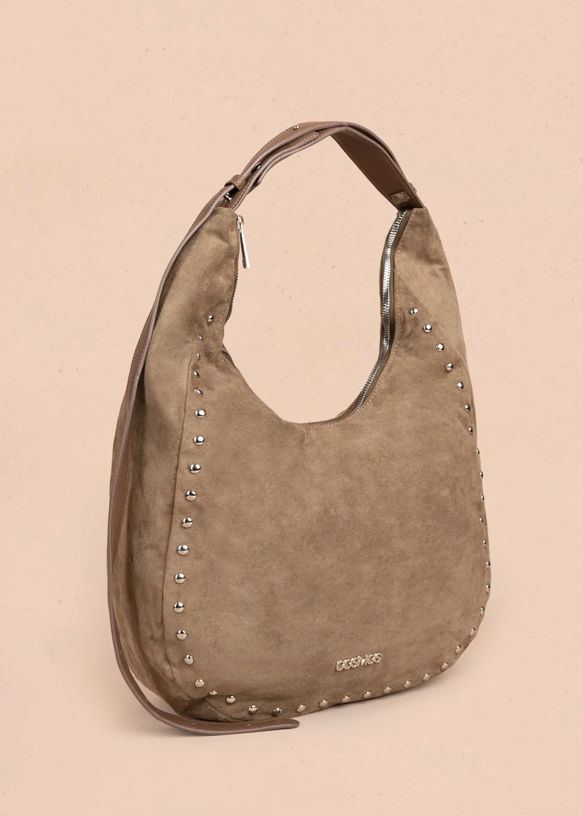 Bolso tipo shopping color moca con taches 106291 - Image 3