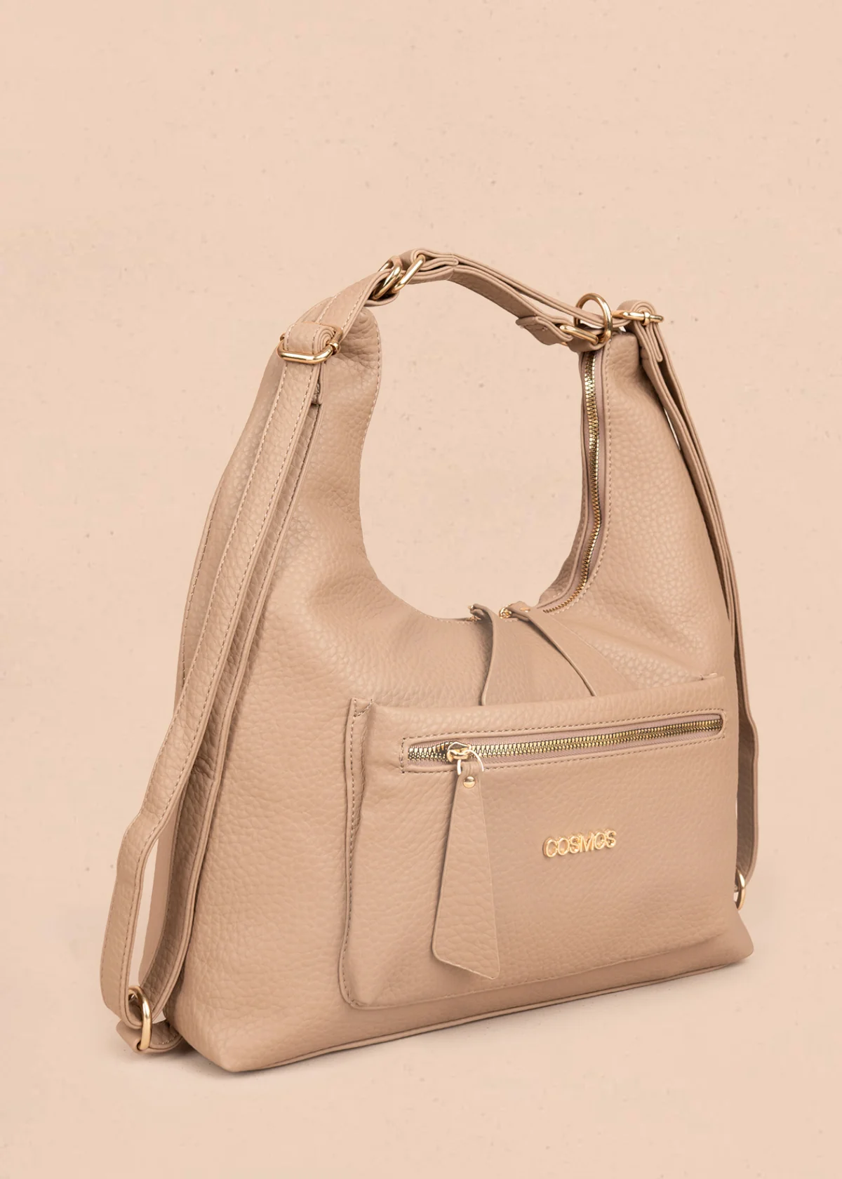 Bolso tipo shopping color moca silueta hobo 106330 - Image 3
