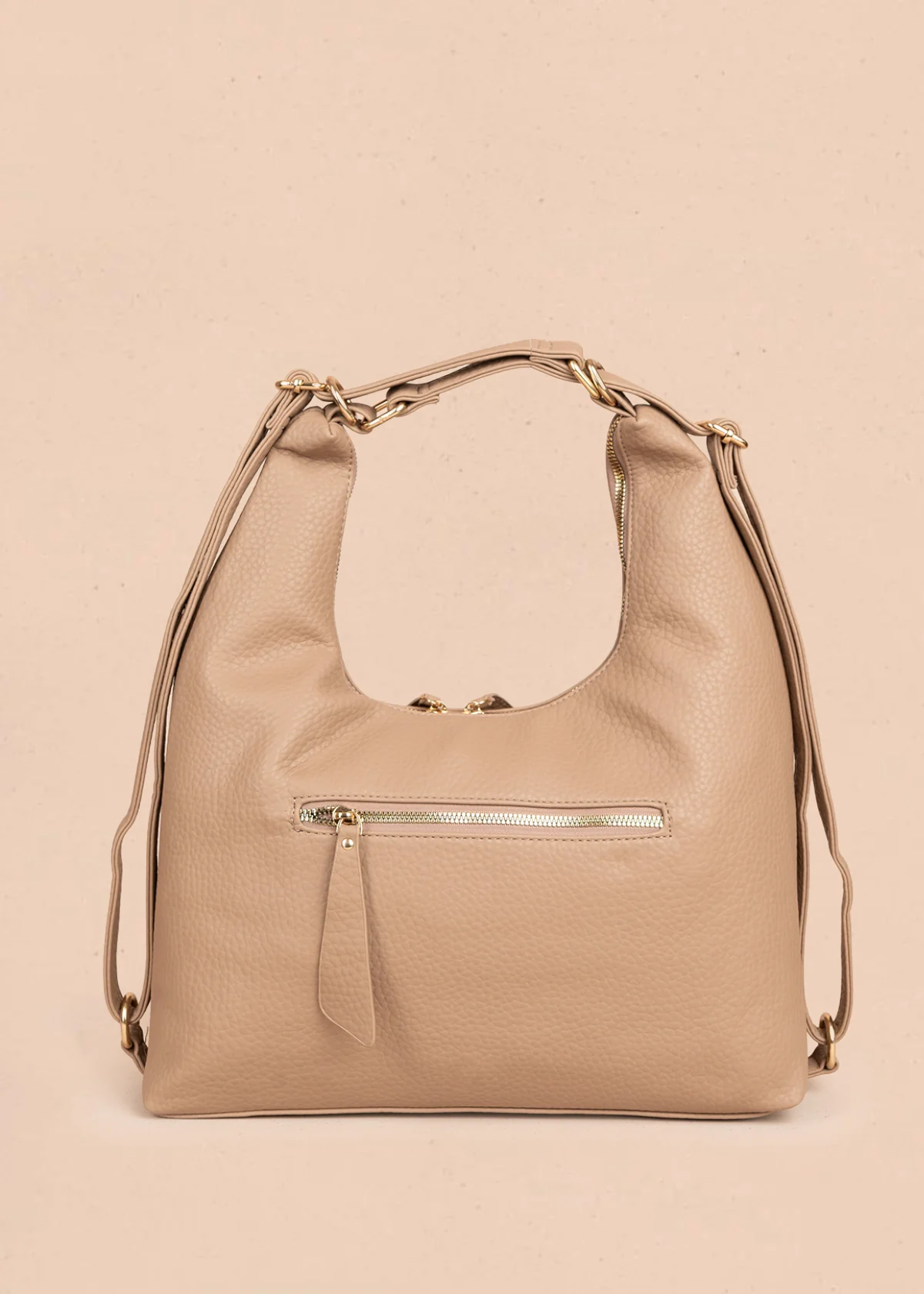 Bolso tipo shopping color moca silueta hobo 106330 - Image 4