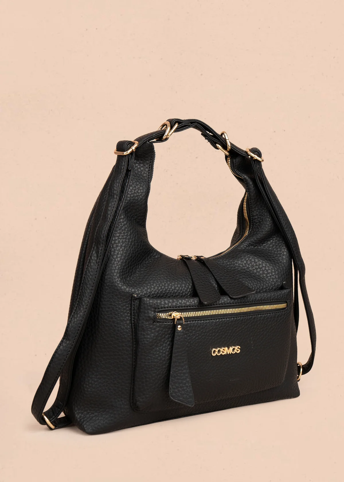 Bolso tipo shopping color negro silueta hobo 106330 - Image 2