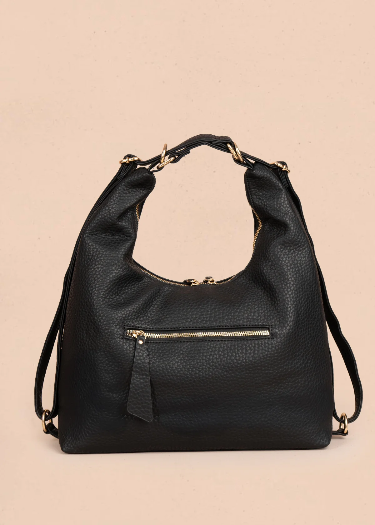 Bolso tipo shopping color negro silueta hobo 106330 - Image 5