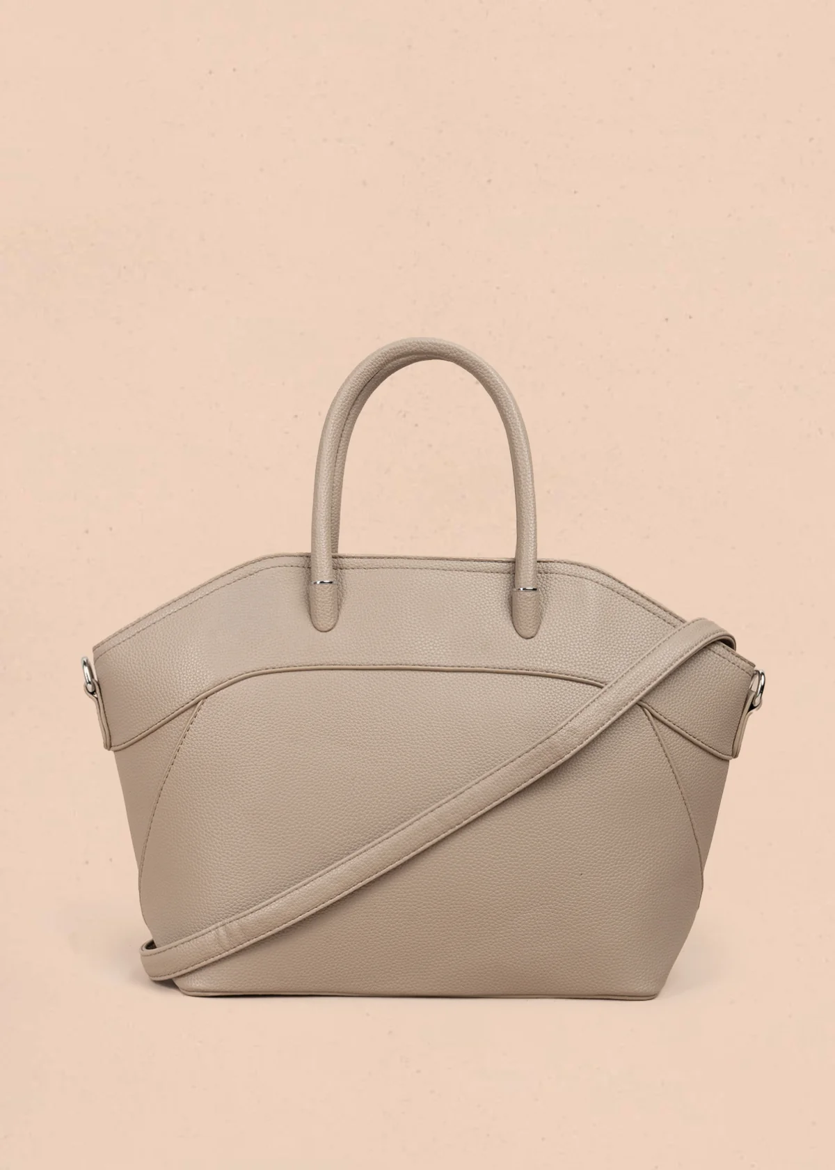 Bolso shopping color taupe 106976 - Image 3