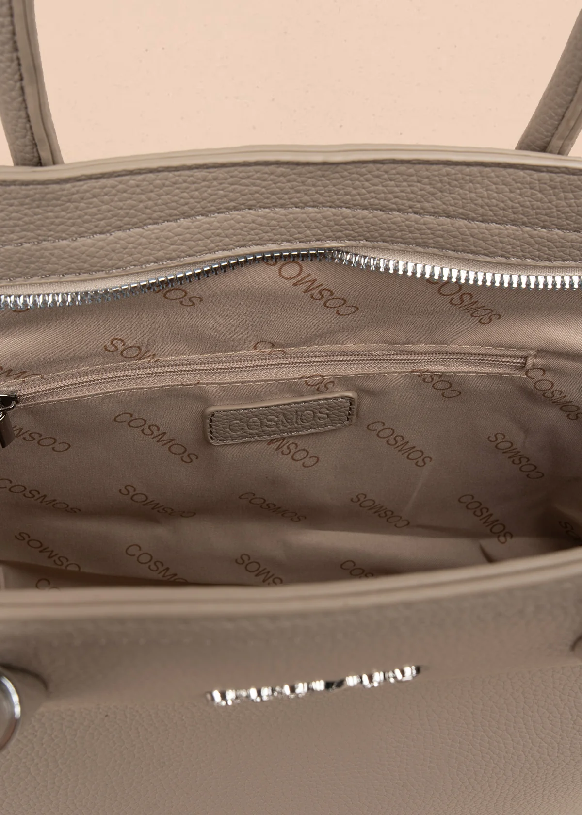 Bolso shopping color taupe 106976 - Image 5